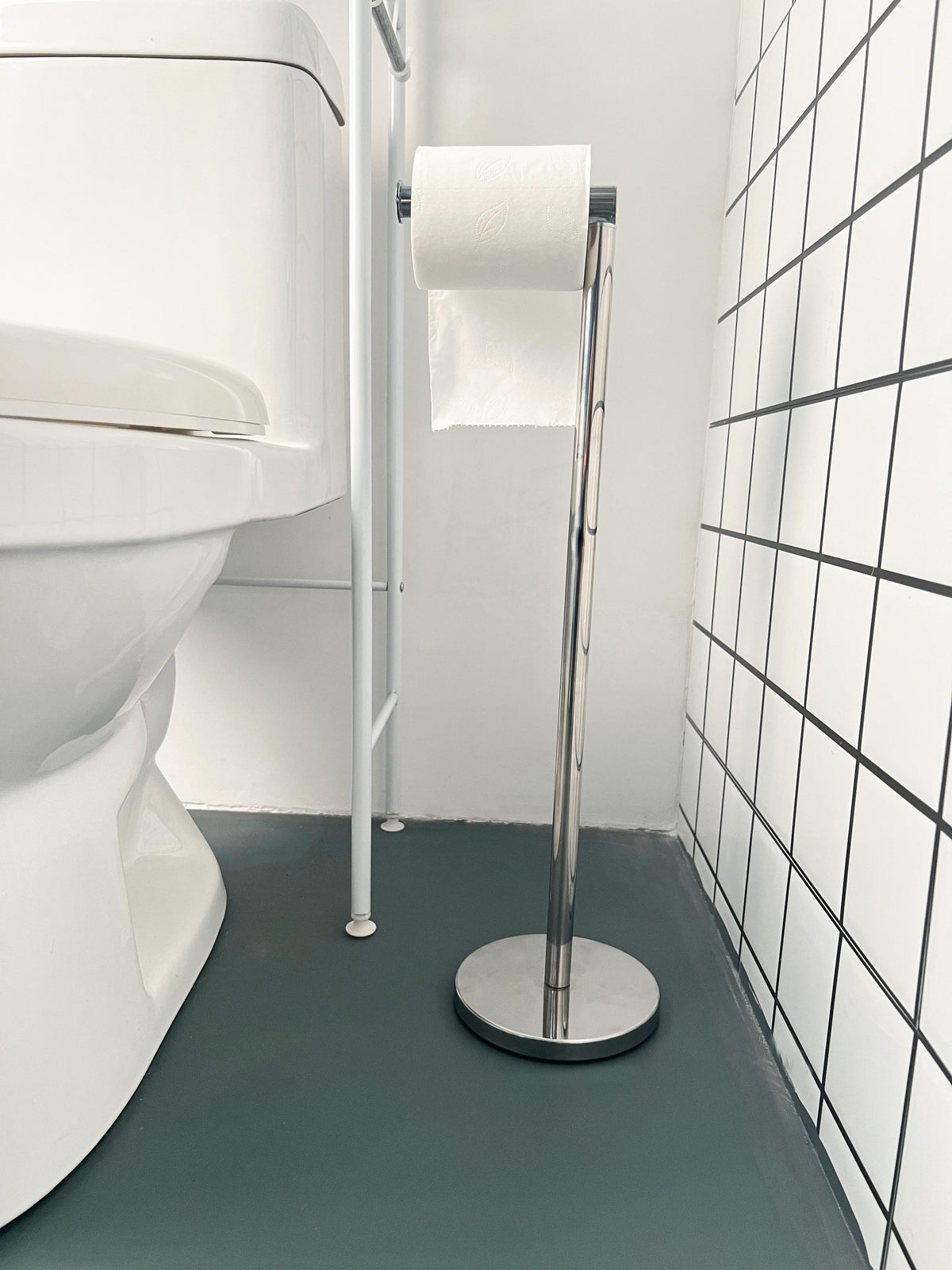 Avilo Toilet Paper Storage and Holder – Loo Roll Holder, No Wall Fixing Needed