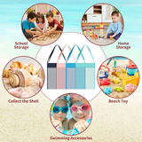 Vinsani Set of 4 Mesh Beach Bags with Sand-Shedding Design – Durable Beach Gear for Family Days Out