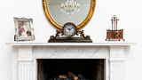 Avilo Regal Mantlepiece Table Top Clock in Iron and Glass – Elegant Mantel and Windowsill Decor