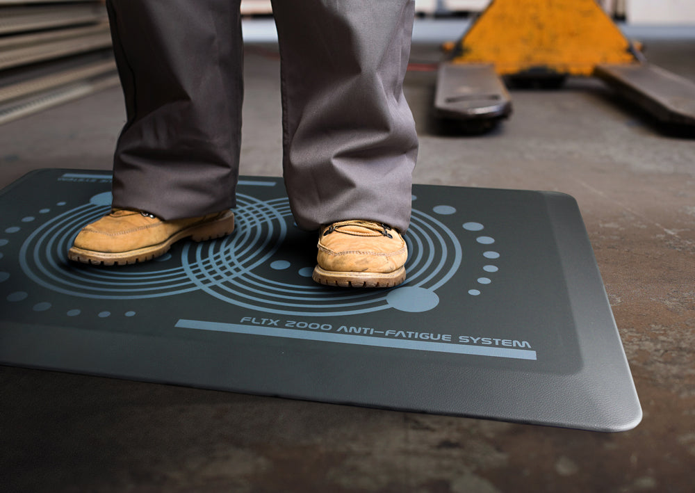 AFS-TEX 2000 Active Anti-Fatigue Mat, 50 x 80cm – Anti-Microbial Standing Mat for Office or Home, Grey