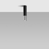 Sollux Lighting Loopez Modern Steel Ceiling Lamp with GU10 Bulb Fitting – Black and Chrome