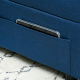 HOMCOM Folding Single Sofa Bed with Adjustable Backrest & Pillow – Space-Saving Guest Bed, Blue