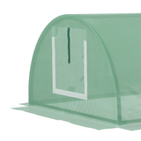 Outsunny 3m Portable Mini Greenhouse Tunnel with 140gsm PE Cover & 5 Mesh Windows – Crop Protection