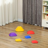 AIYAPLAY 6 Piece Balance Stepping Stones for Kids – Indoor Outdoor Sensory Play Toy Gift, Multi-coloured