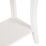 HOMCOM Console Table with 2 Drawers & Lower Shelf, Curved Design – Hallway Furniture, Ivory White