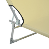 Outsunny Folding Camping Cot & Sun Lounger with 4-Level Adjustable Back – Portable Camp Bed for Festivals