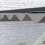 Outsunny 3x4m Wall Mounted Pergola with Retractable Canopy – UV-Resistant Sun Shade, Dark Grey