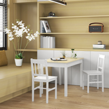HOMCOM Dining Table for 4 to 6 People with Thick Legs and Non-Slip Feet – Kitchen Table, Oak Wood Grain