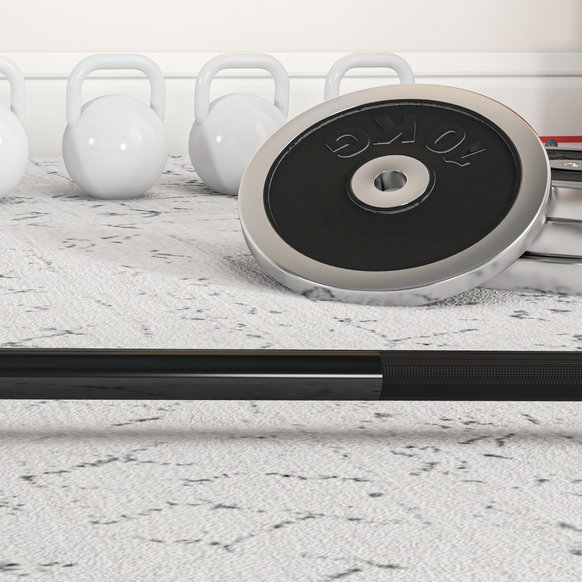 SPORTNOW 210cm Barbell Bar for 2"/5cm Weight Plates, 20kg with 200kg Capacity – Home Gym Weight Lifting Bar