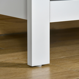 HOMCOM Modern 5-Drawer Chest with Metal Knob Handles – Bedroom Storage Cabinet, 2 Small and 3 Large Drawers, White
