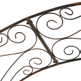 Outsunny Metal Garden Arch with Scroll Design, 226cm High – Climbing Plant Arbour for Weddings & Patios