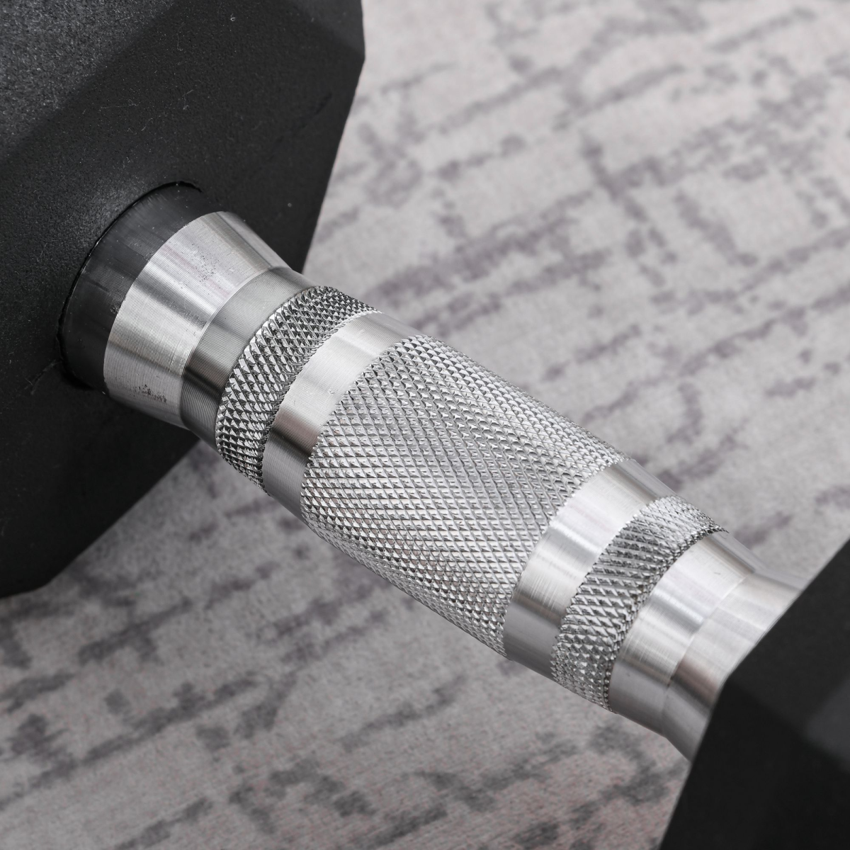 HOMCOM 12.5kg Single Rubber Hex Dumbbell with Knurled Steel Handle – Anti-Roll Hand Weight for Home Gym