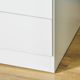 HOMCOM 4-Drawer Vertical Chest of Drawers with Metal Rails & Anti-Tip Kit – Bedroom Clothes Storage