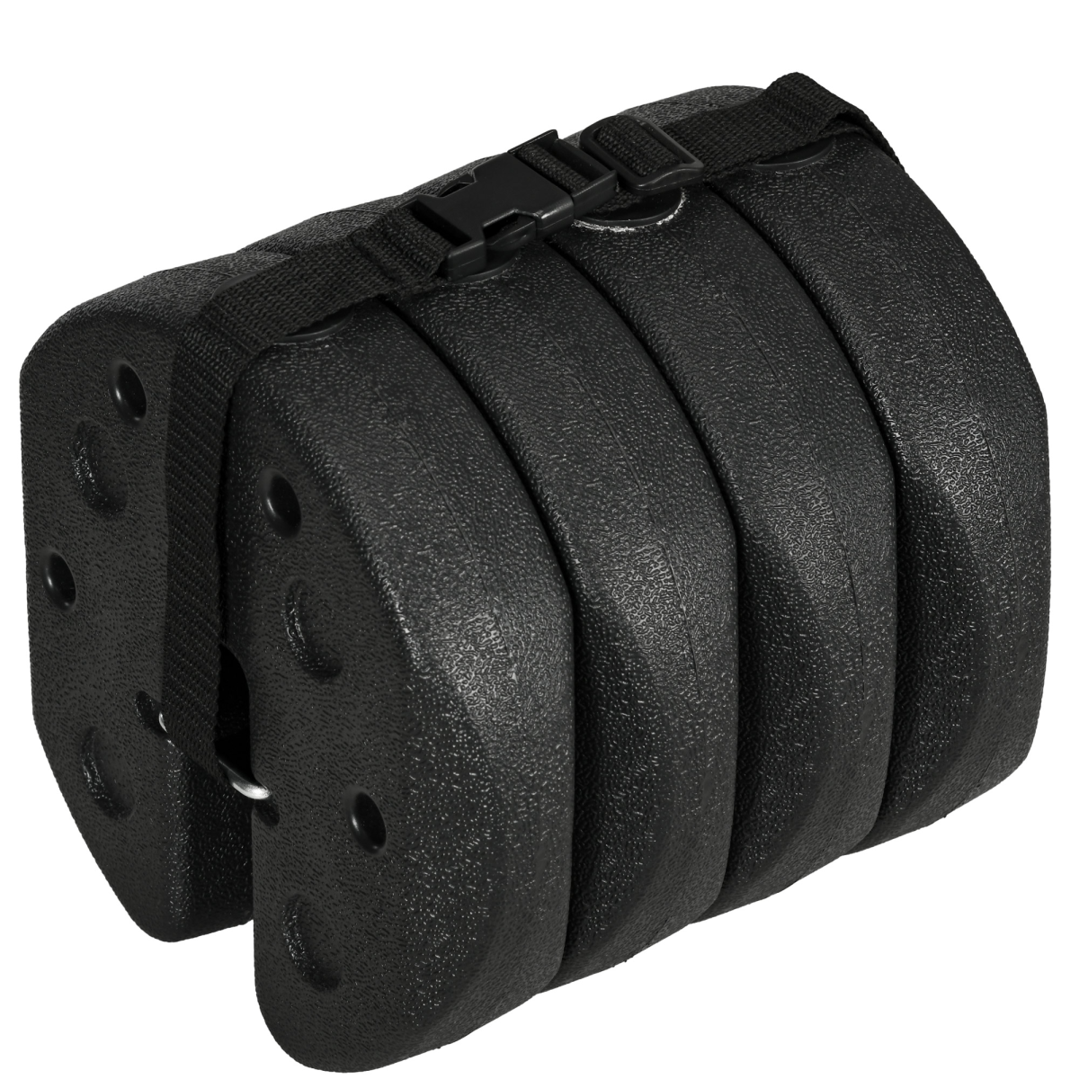 Outsunny Set of 4 Gazebo Weights with Reinforced Pins and Carry Belt, 12kg Total – Canopy Anchors, Black