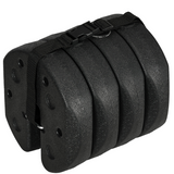Outsunny Set of 4 Gazebo Weights with Reinforced Pins and Carry Belt, 12kg Total – Canopy Anchors, Black