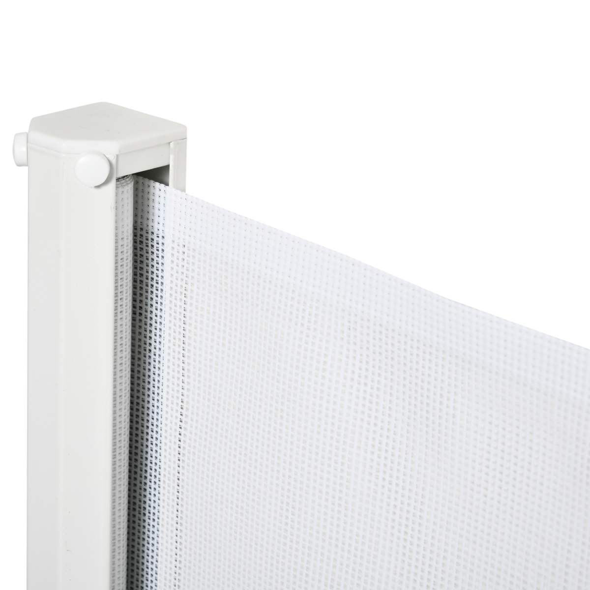 PawHut Retractable Pet Safety Gate, Folding Stair Barrier with Breathable Mesh, 115 cm – White