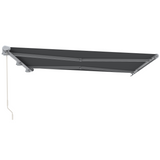 Outsunny 4 x 3m Electric Retractable Cassette Awning with Remote & Hand Crank – Patio Door & Window Sun Shade