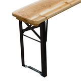 Outsunny Folding Wooden Picnic Table & Bench Set – Portable Indoor/Outdoor Camping Trestle