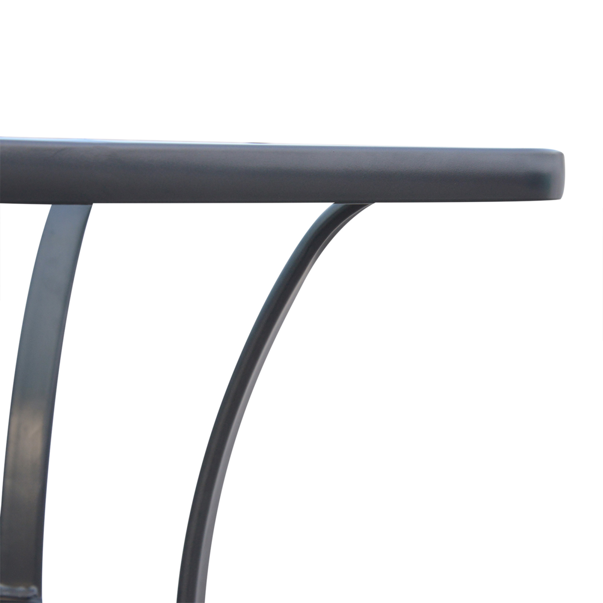 Outsunny Square Glass Bistro Table with Metal Frame – Kitchen, Bar and Breakfast Dining Table, 68.5 x 84 cm