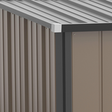 Outsunny Steel Garden Shed with Lockable Door and Sloped Roof – Outdoor Tool Storage, 161.5 x 94.5 x 196 cm