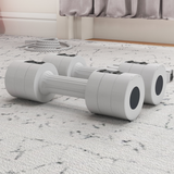 Adjustable Dumbbells Set, 2 x 2.5kg with Fast-Adjust Weight Plates – Compact Home Gym Hand Weights, White