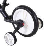 HOMCOM 2-in-1 Kids Balance Bike with Stabilizers and Pedals – Adjustable Seat Training Bike, Black