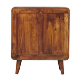 Artisan Furniture Mini Classic Chestnut Cabinet – Solid Mango Wood, 2 Doors & 2 Internal Shelves, Brown