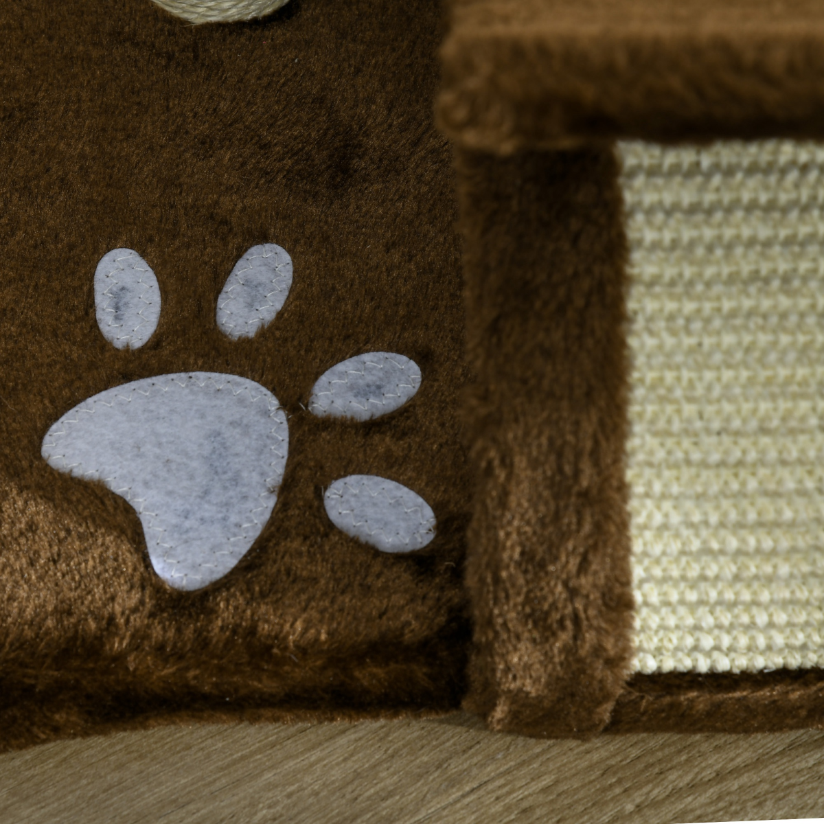 PAWHUT Cat Tree with Sisal Scratching Bridge, Tunnel and Dangling Balls – Plush Kitty Activity Centre for Indoor Cats