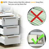 HOMCOM 3-Drawer Mobile File Cabinet with Central Lock and Swivel Casters – Home Office Storage Chest