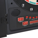 HOMCOM Electronic Dartboard with LED Scoreboard, 27 Games & Storage Cabinet – For Up to 8 Players