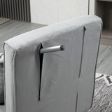 HOMCOM light grey sofa bed armchair, side view