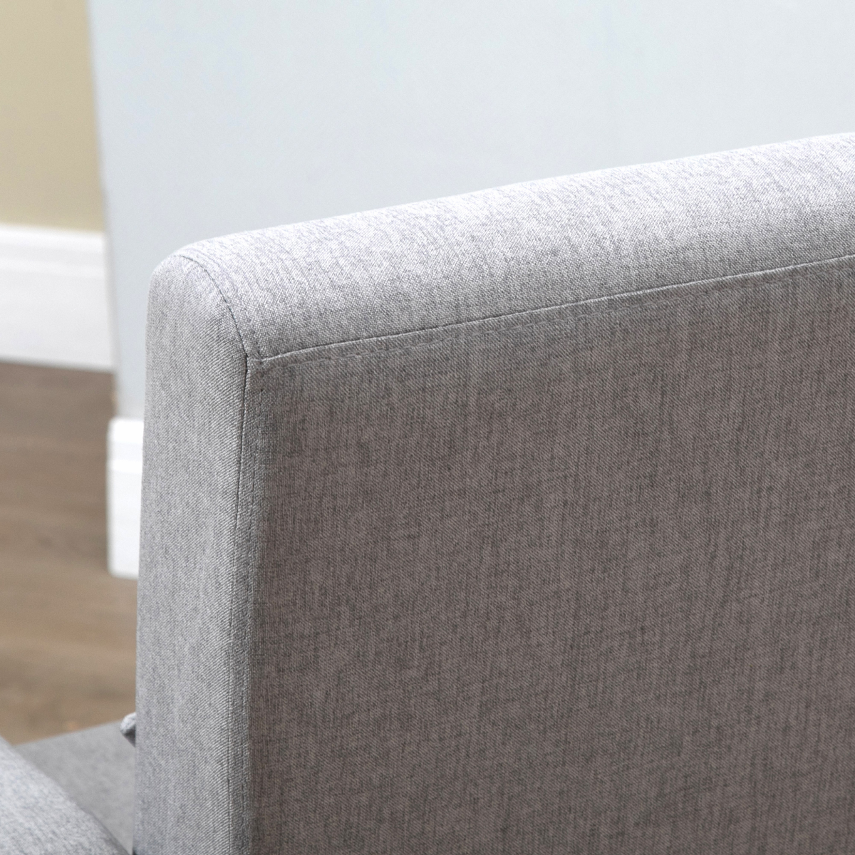 HOMCOM grey accent chair, front view