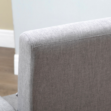 HOMCOM grey accent chair, front view