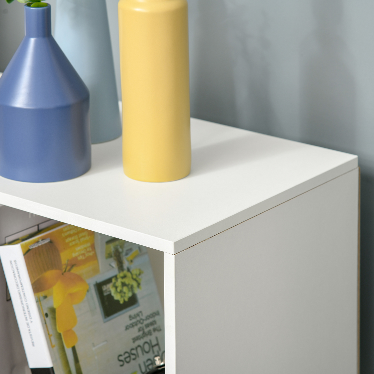9-Cube Storage Bookcase Shelf Unit – Lightweight Display Organiser for Home Office and Playroom, White