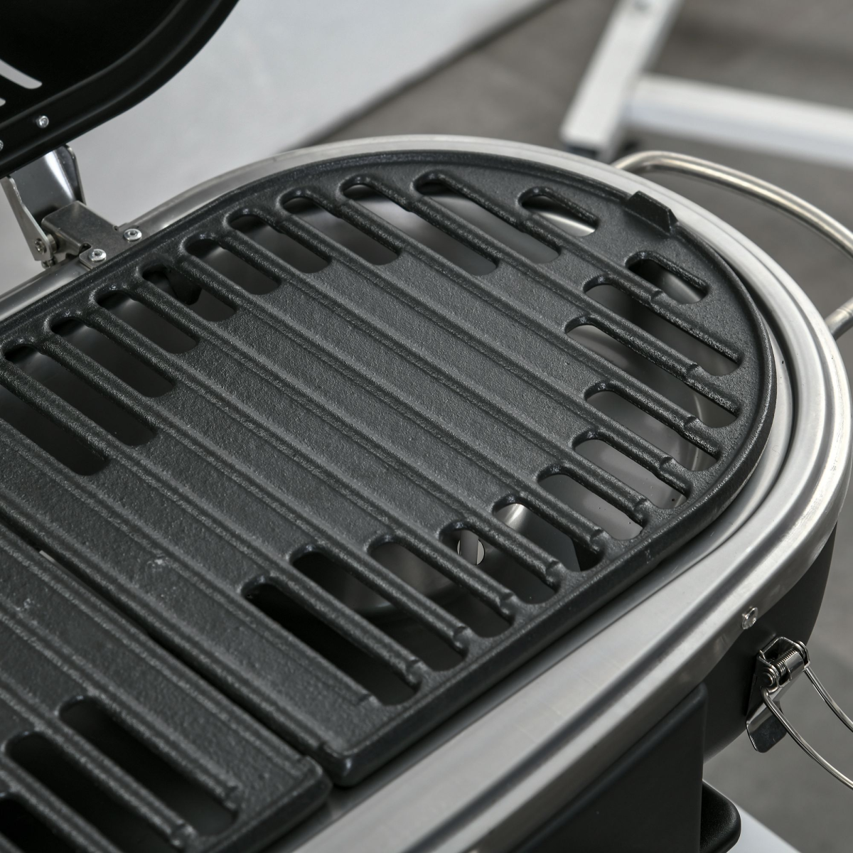 Outsunny 2 Burner Table-Top Gas BBQ Grill with Piezo Ignition & Thermometer – Portable Patio Grill