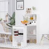HOMCOM Space-Saving Computer Desk with Hutch and Upper Shelves, 120 x 55 x 120cm – White