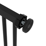 PawHut Adjustable Safety Gate with 1 Extension and 4 Screws – Pet Gate for Doors and Stairs, Black