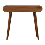 Artisan Furniture Chestnut London Console Table with 2 Drawers – Nordic Style Legs, Solid Mango Wood, Dark Brown