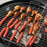 Outsunny Garden Charcoal Barbecue Trolley Grill with Wheels, Side Trays & Storage Rack – Black