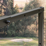 Outsunny Retractable Metal Firewood Log Holder Rack with Hooks, 100–150cm Adjustable – Black