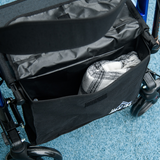 HOMCOM 4 Wheel Rollator Walker with Seat & Bag, Foldable with Height Adjustable Handles – Mobility Aid, Blue