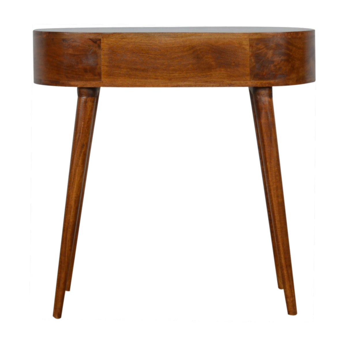 Artisan Furniture Solid Mango Wood Albion Console Table with 1 Drawer & Nordic Legs – Chestnut Finish, Brown
