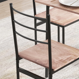 HOMCOM 5 Piece Space Saving Dining Table and 4 Chairs Set – Industrial Style Kitchen Dining Furniture