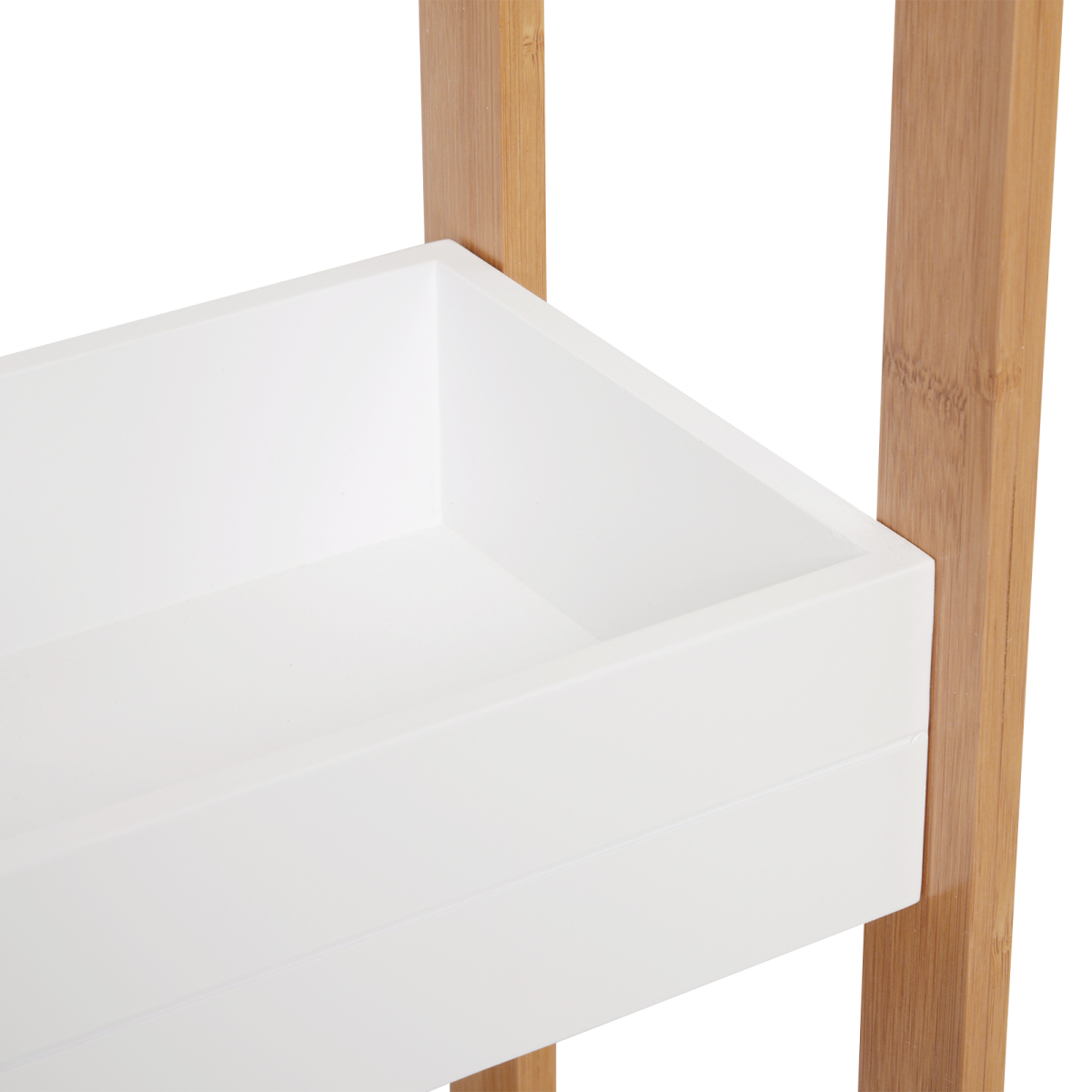 HOMCOM 3-Tier Bamboo Bathroom Shelving Unit – Freestanding Towel & Toiletry Storage, Natural
