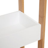 HOMCOM 3-Tier Bamboo Bathroom Shelving Unit – Freestanding Towel & Toiletry Storage, Natural