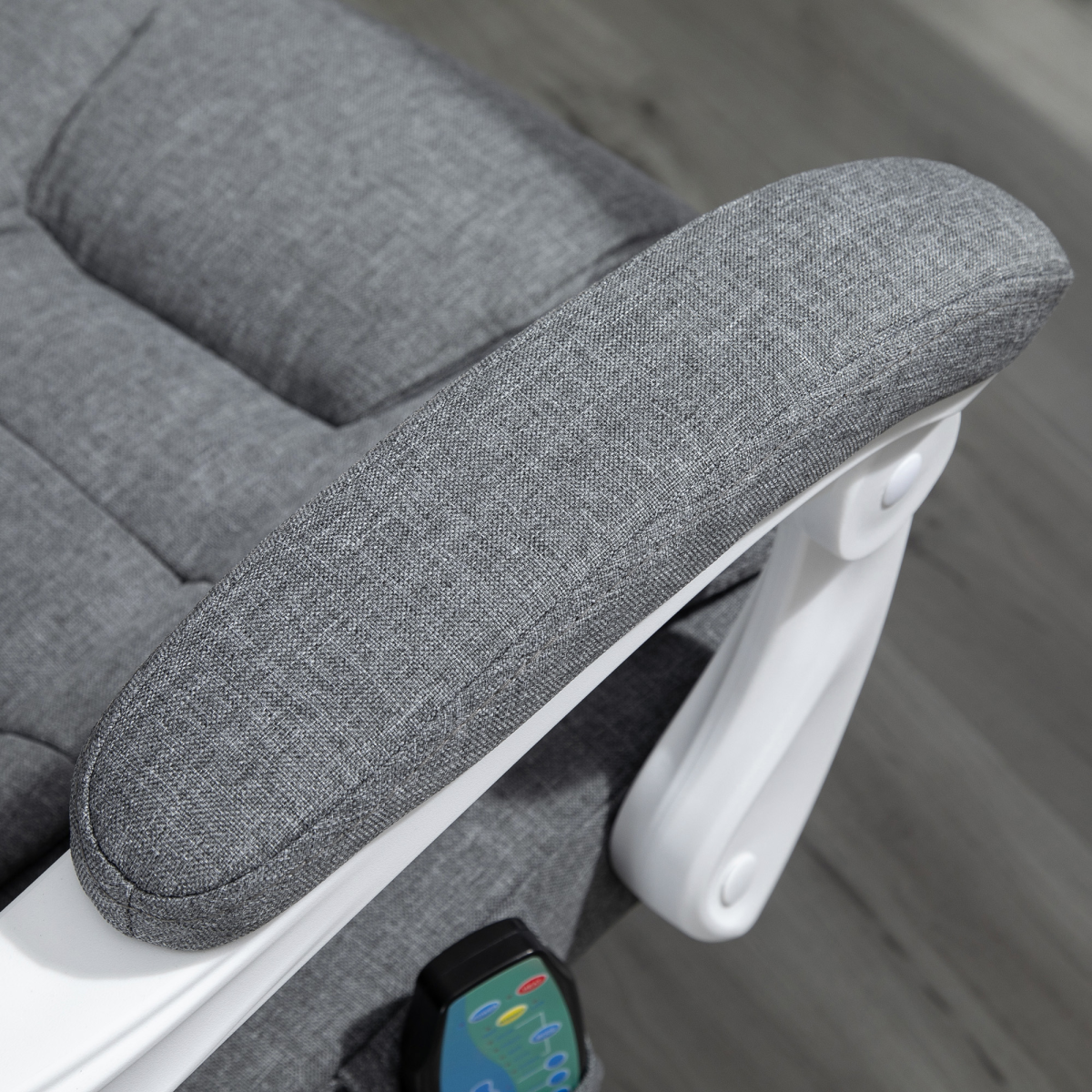 Vinsetto Heated Massage Office Chair with 6 Vibration Points – High Back Reclining Desk Chair, Grey