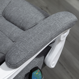 Vinsetto Heated Massage Office Chair with 6 Vibration Points – High Back Reclining Desk Chair, Grey