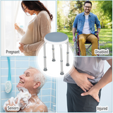 HOMCOM 360 Degree Swivel Seat Bath Shower Stool – Adjustable Height Aluminium Backless Stool, 135kg Capacity