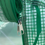 Outsunny 4.47 x 3 x 2m Walk-in Polytunnel Greenhouse with PE Cover, Zipped Door & 6 Mesh Windows, Green