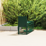 Outsunny Single Door Humane Rat Trap Cage for Small Animals with Top Handle – Steel, Dark Green